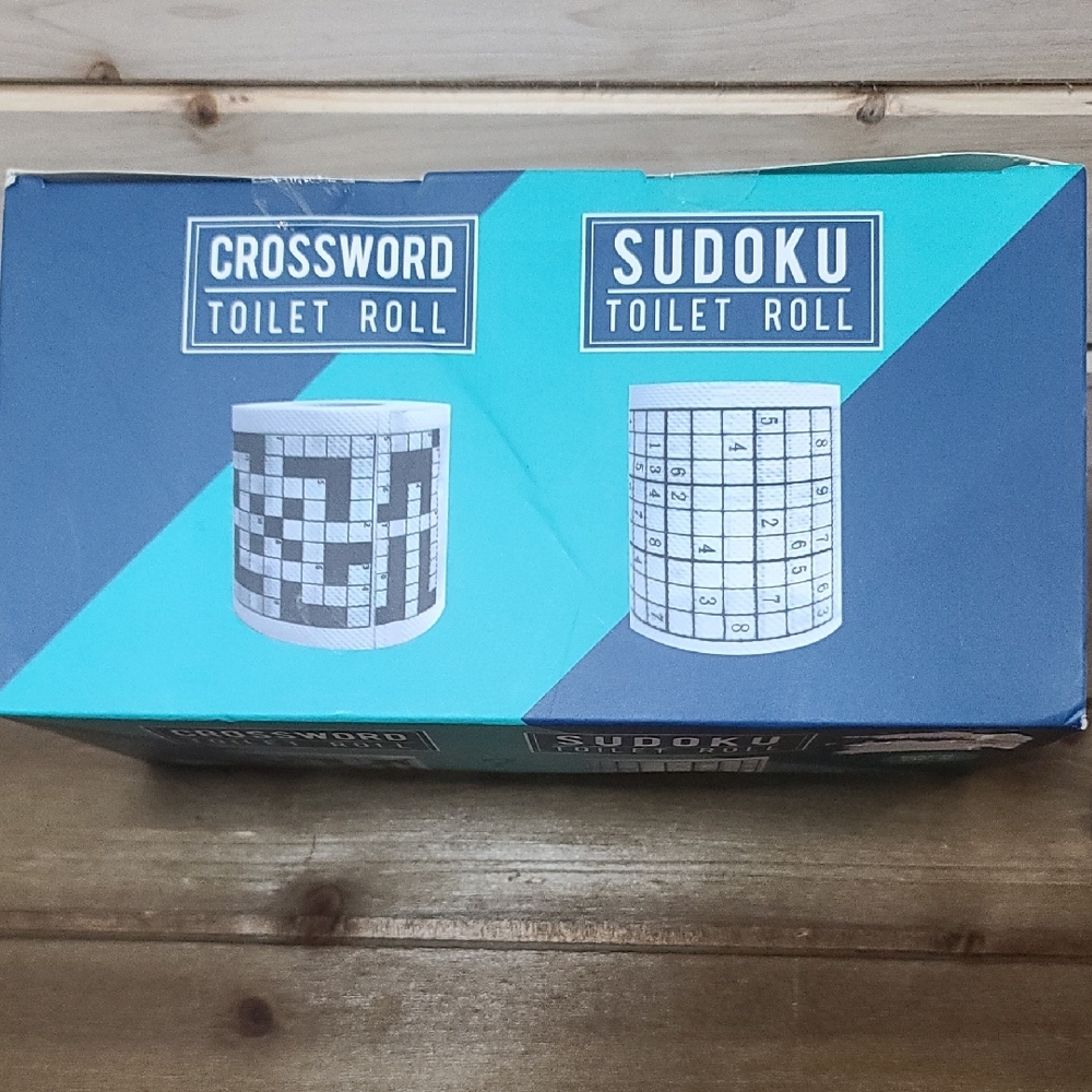 Crossword and Sudoku Toilet Roll Set